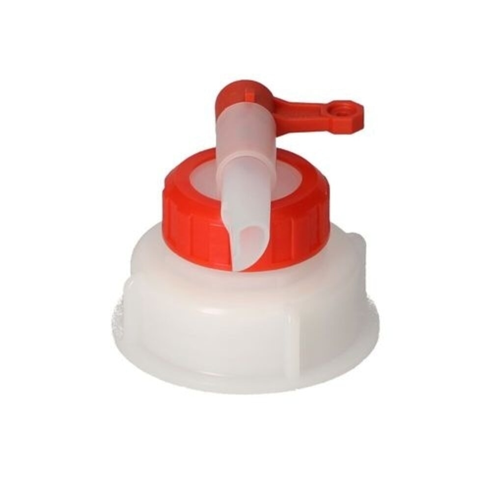 N° de l'image du produit 3 : Denios robinet en plastique, apte au contact alimentaire, résistant aux acides AH 61, diamètre du filetage 61 mm