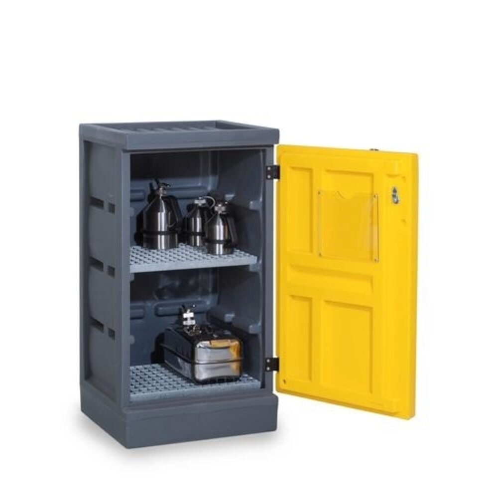 Productafbeelding nr. 4: Milieukast van PE, hxbxd 1.130 x 610 x 640 mm, 2 roosterlegborden, verzinkt