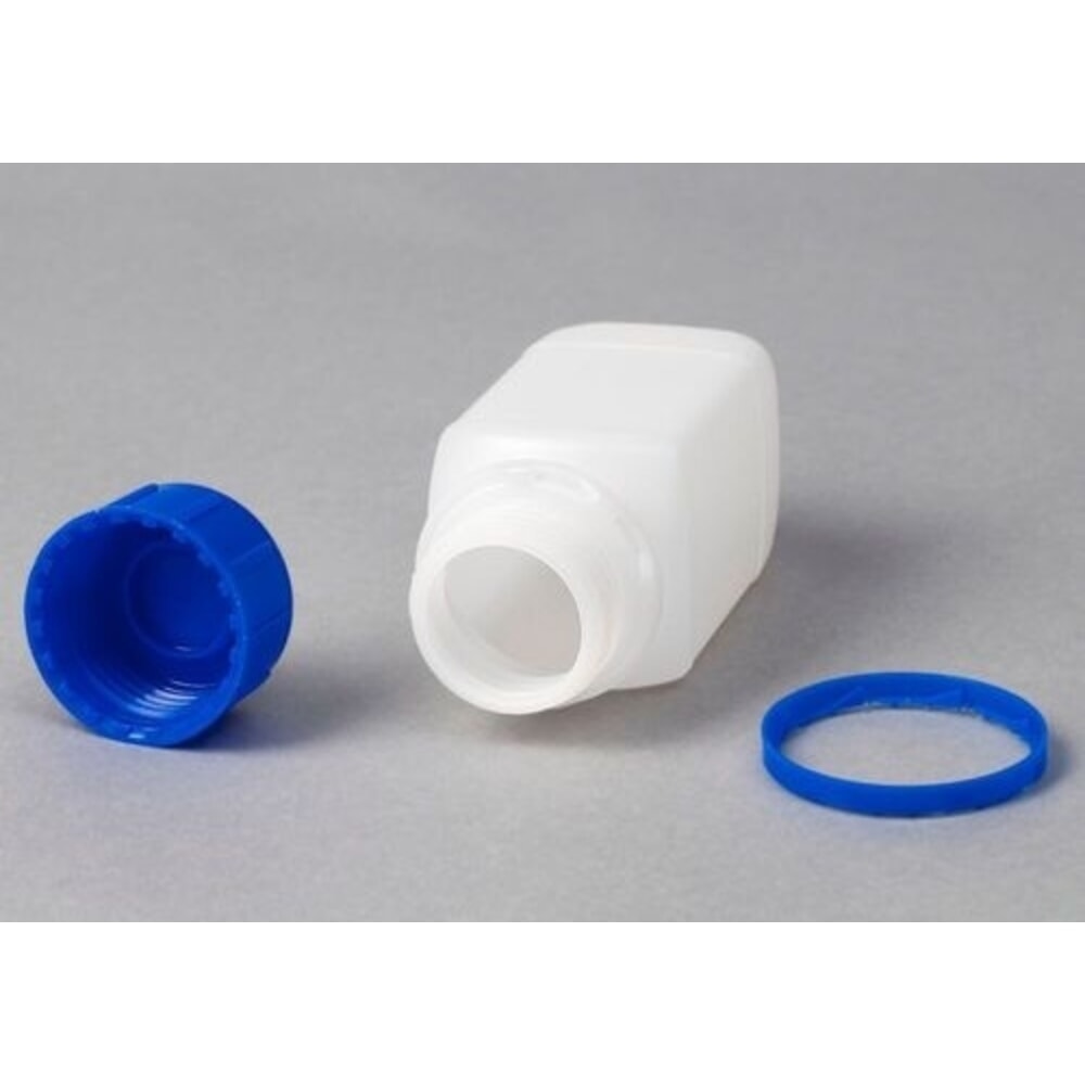 N° de l'image du produit 2 : Denios bouteilles à large ouverture en polyéthylène haute densité, carrées, transparentes naturelles, 1 500 ml, UN, lot de 6