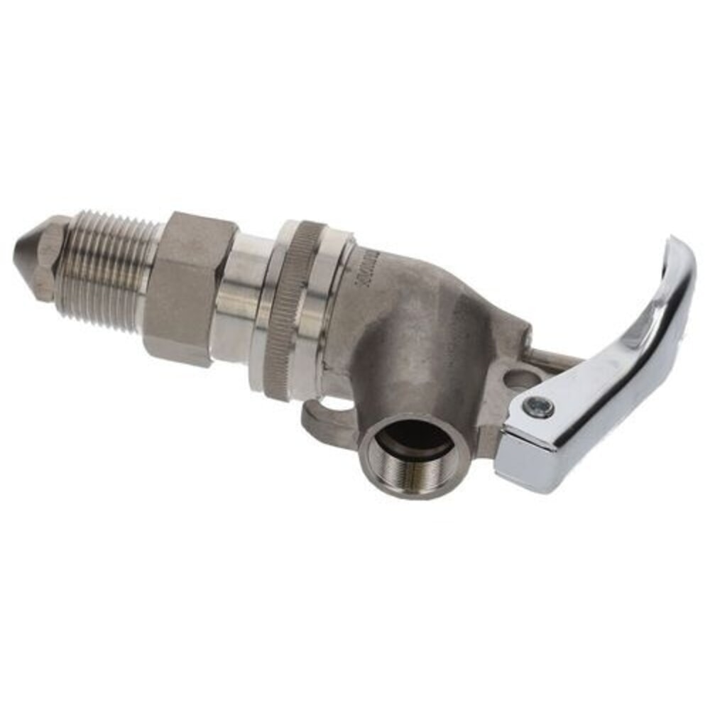 N° de l'image du produit 4 : Denios robinet de soutirage à fermeture automatique en acier inoxydable, diamètre du filetage 3/4 pouces