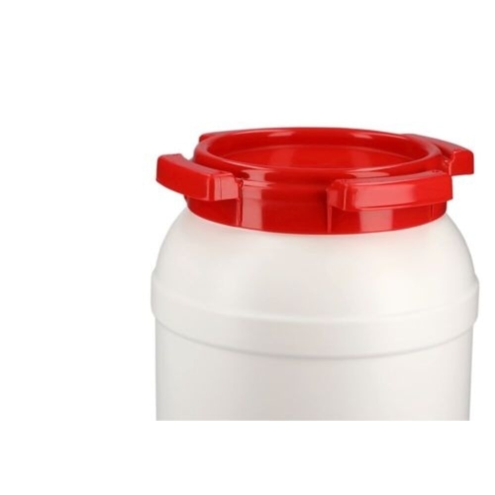 Productafbeelding nr. 4: Denios vat met wijde hals van polyethyleen (PE), wit-rood WH 6, 6,4 l inhoud