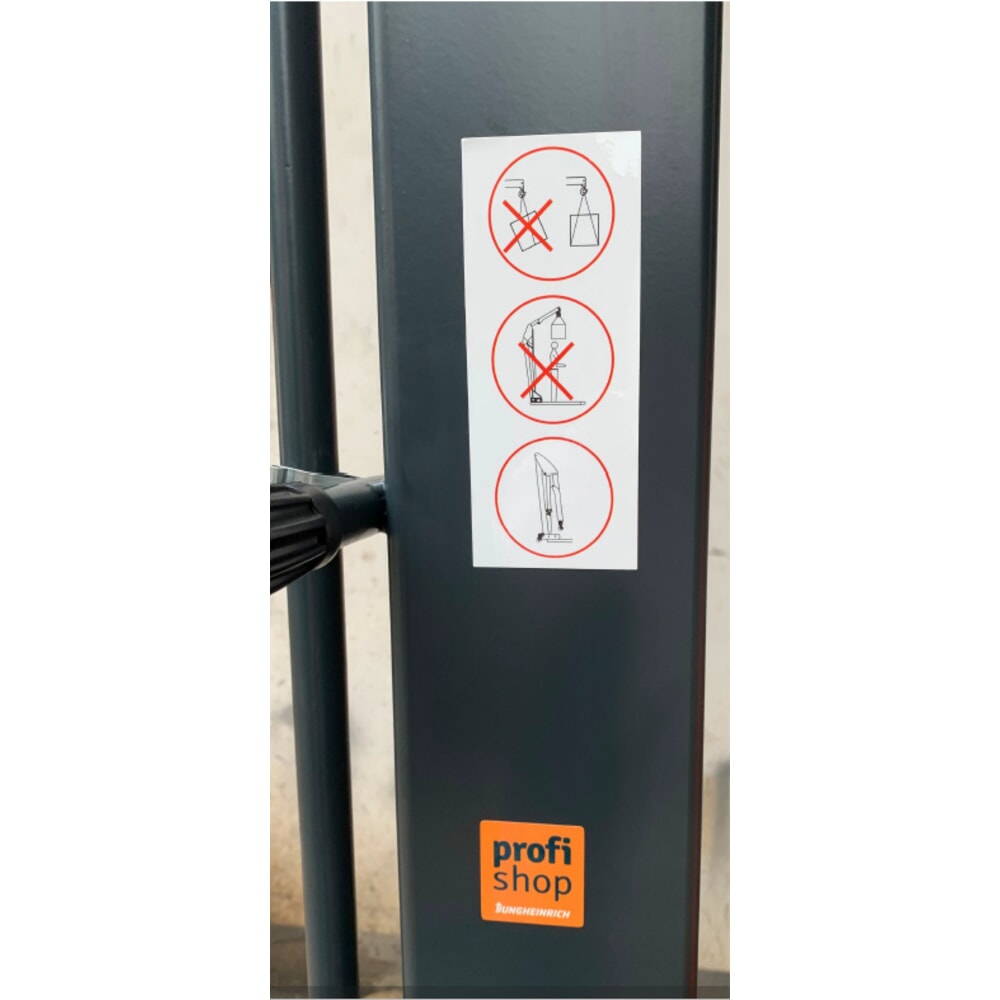 N° de l'image du produit 4 : Steinbock® Palan d’atelier avec châssis écarté et levée rapide, rabattable, capacité de charge 1 500-2 000 kg