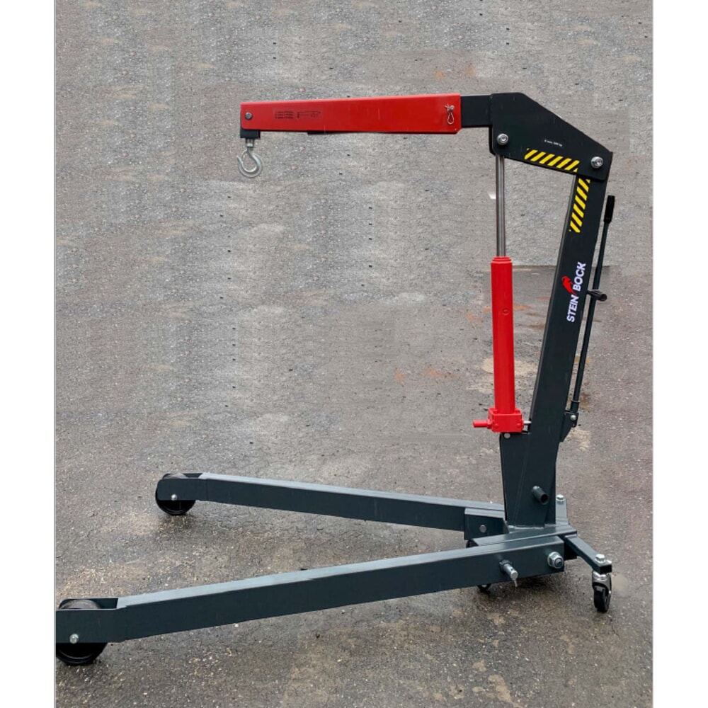 N° de l'image du produit 5 : Steinbock® Palan d’atelier avec châssis écarté et levée rapide, rabattable, capacité de charge 1 500-2 000 kg