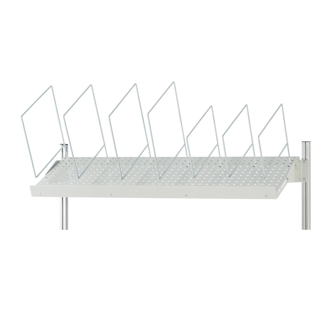 Productafbeelding nr. 8: RAU elektrisch in hoogte verstelbare paktafel-set adlatus 300, opbouw met opbergsysteem voor verpakkingsmateriaal en geperforeerde plaat, hxbxd 1.850‑2.250 mm x 1.500 mm x 1000 mm