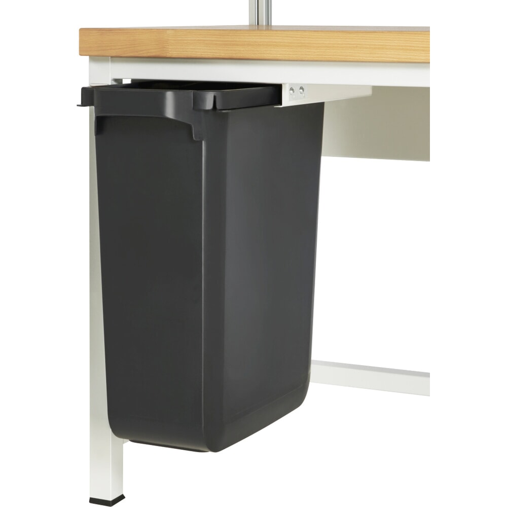 N° de l'image du produit 2 : Poubelle coulissante pour la table d'emballage RAU, pour montage sous table, volume 60 l, noir