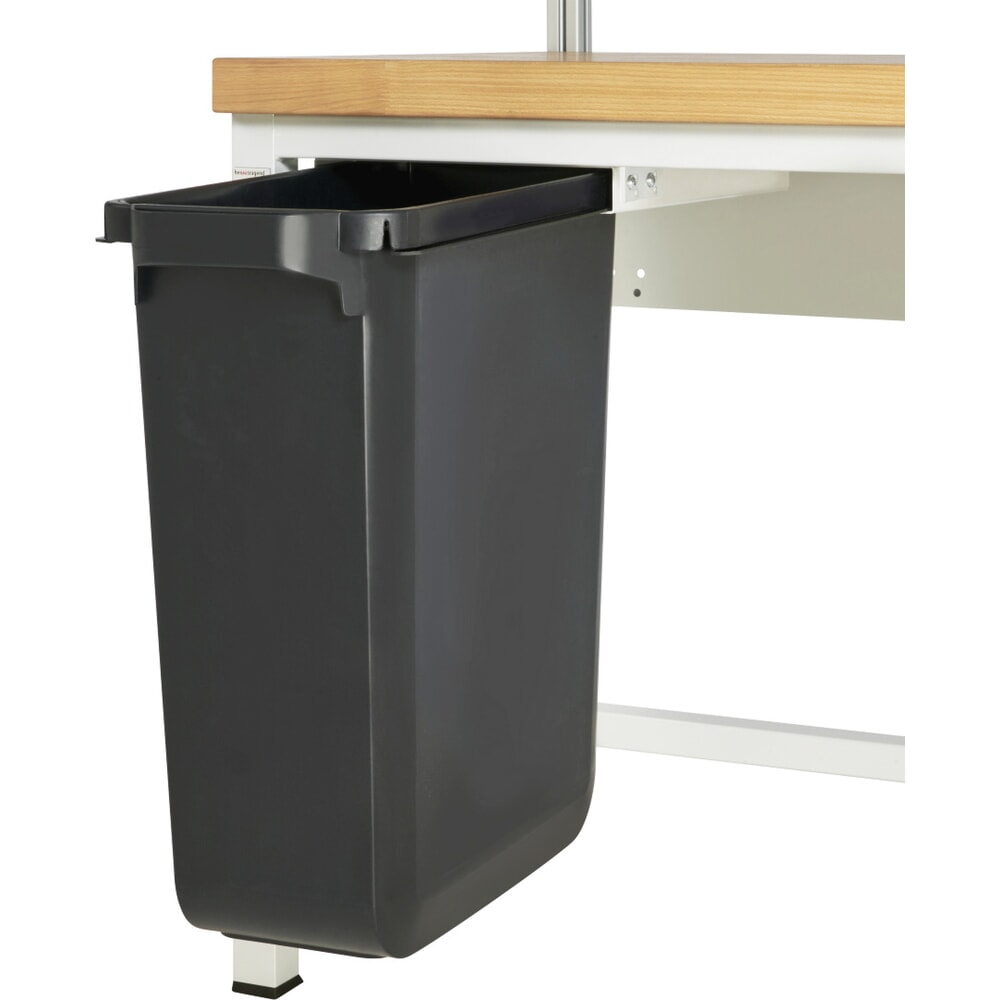 N° de l'image du produit 3 : Poubelle coulissante pour la table d'emballage RAU, pour montage sous table, volume 60 l, noir