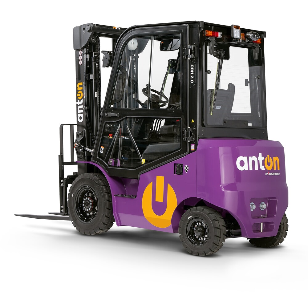 Productafbeelding nr. 7: AntOn by Jungheinrich elektrische heftruck CBH 2.0 met drievoudige telescoop hefmast, hefhoogte 4800 mm, draagvermogen 2000 kg, weerbeschermingscabine Comfort, incl. inbouwlader