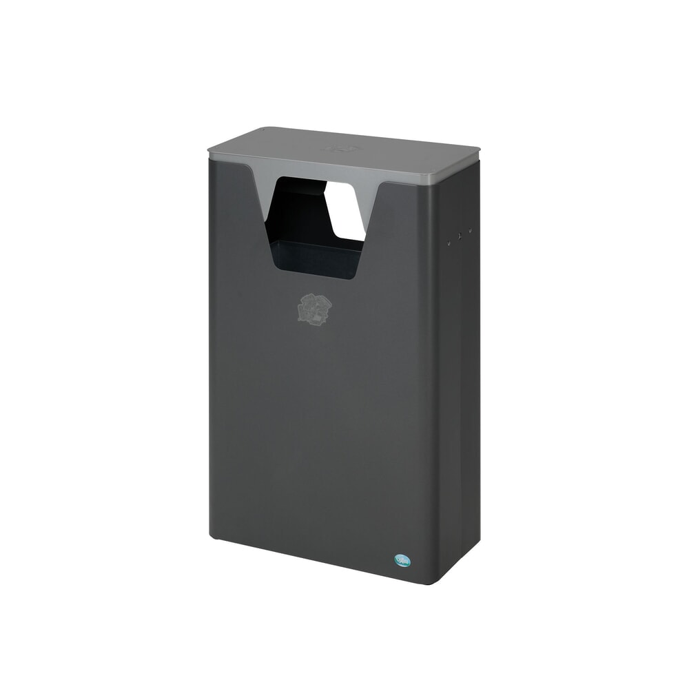 Illustration du produit: Collecteur de recyclage VAR® WSG 82, pour l’extérieur, avec 2 batteries rechargeables, volume 60 litres, gris clair