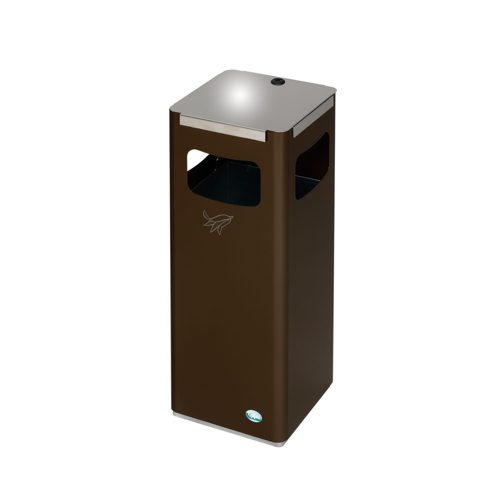 Illustration du produit: Collecteur de recyclage VAR® WSG 25R, pour l’extérieur, avec 3 batteries rechargeables, volume 22 litres, brun sépia