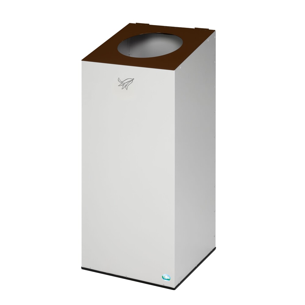 Illustration du produit: Collecteur de recyclage VAR® WSG 38, avec anneau de serrage et batterie rechargeable ronde, gris clair, brun sépia