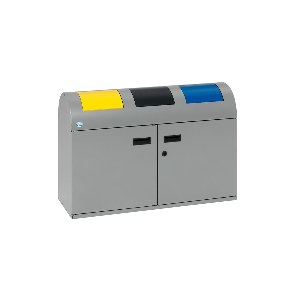 Illustration du produit: Collecteur de recyclage VAR® WSS 50, avec 3 moteurs de pré-étirage et trappes d’insertion à fermeture automatique, tête arrondie, argent