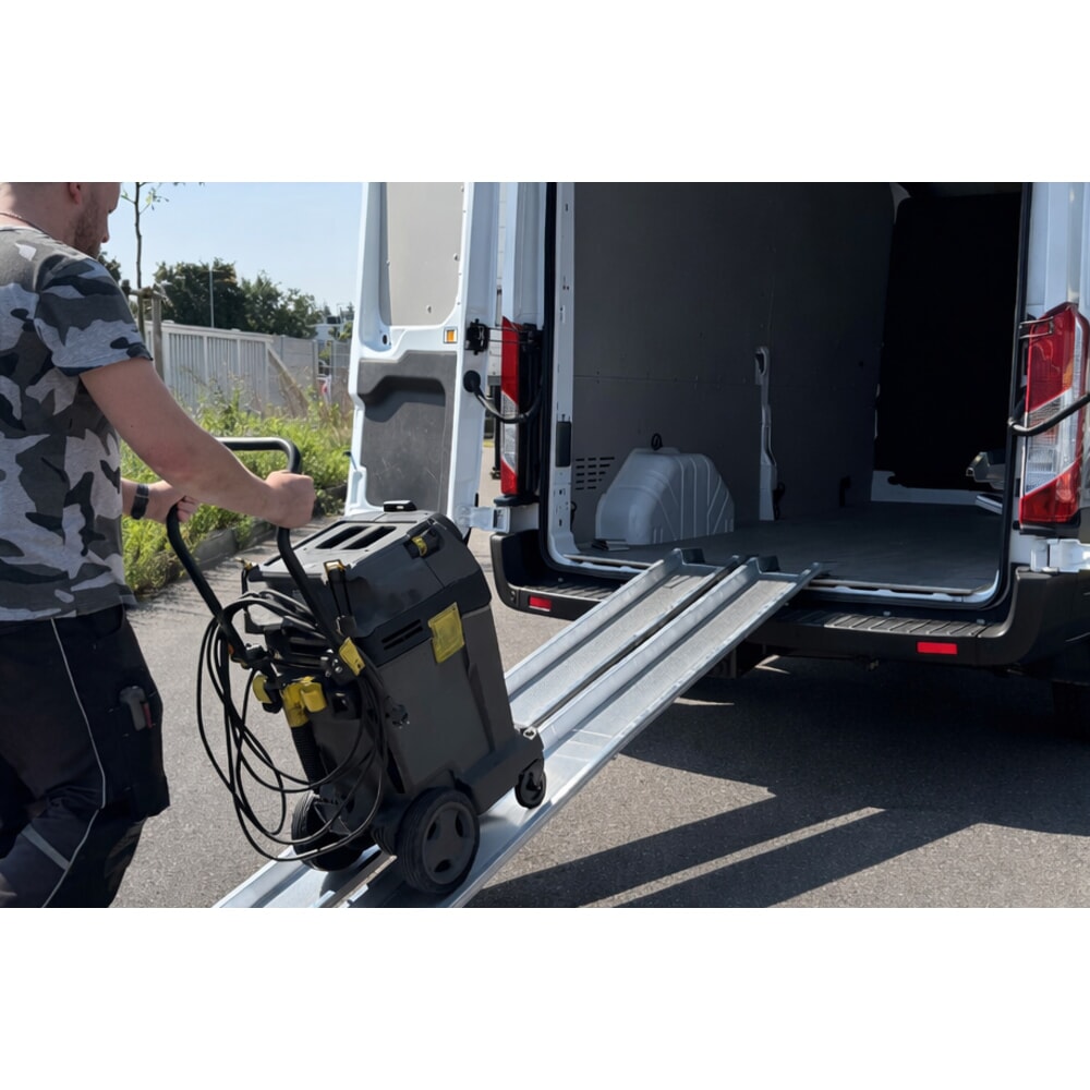 N° de l'image du produit 6 : Rails de chargement en aluminium universels, avec bord de protection, capacité de charge 600 kg/paire, l x L 150 x 1 500 mm