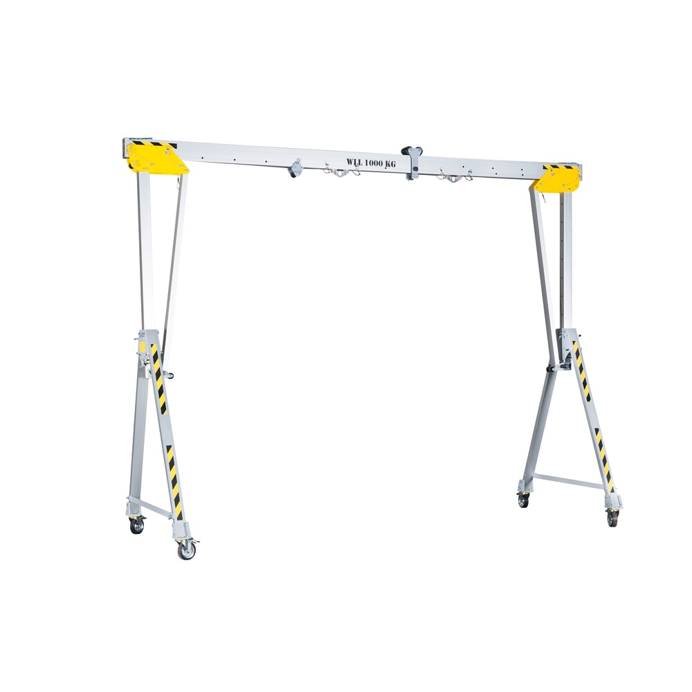 Productafbeelding nr. 6: Aluminium portaalkraan PLANETA RLPK, incl. rateltakel, verrijdbaar, lengte 2000 mm, draagvermogen 2000 kg, grootte S