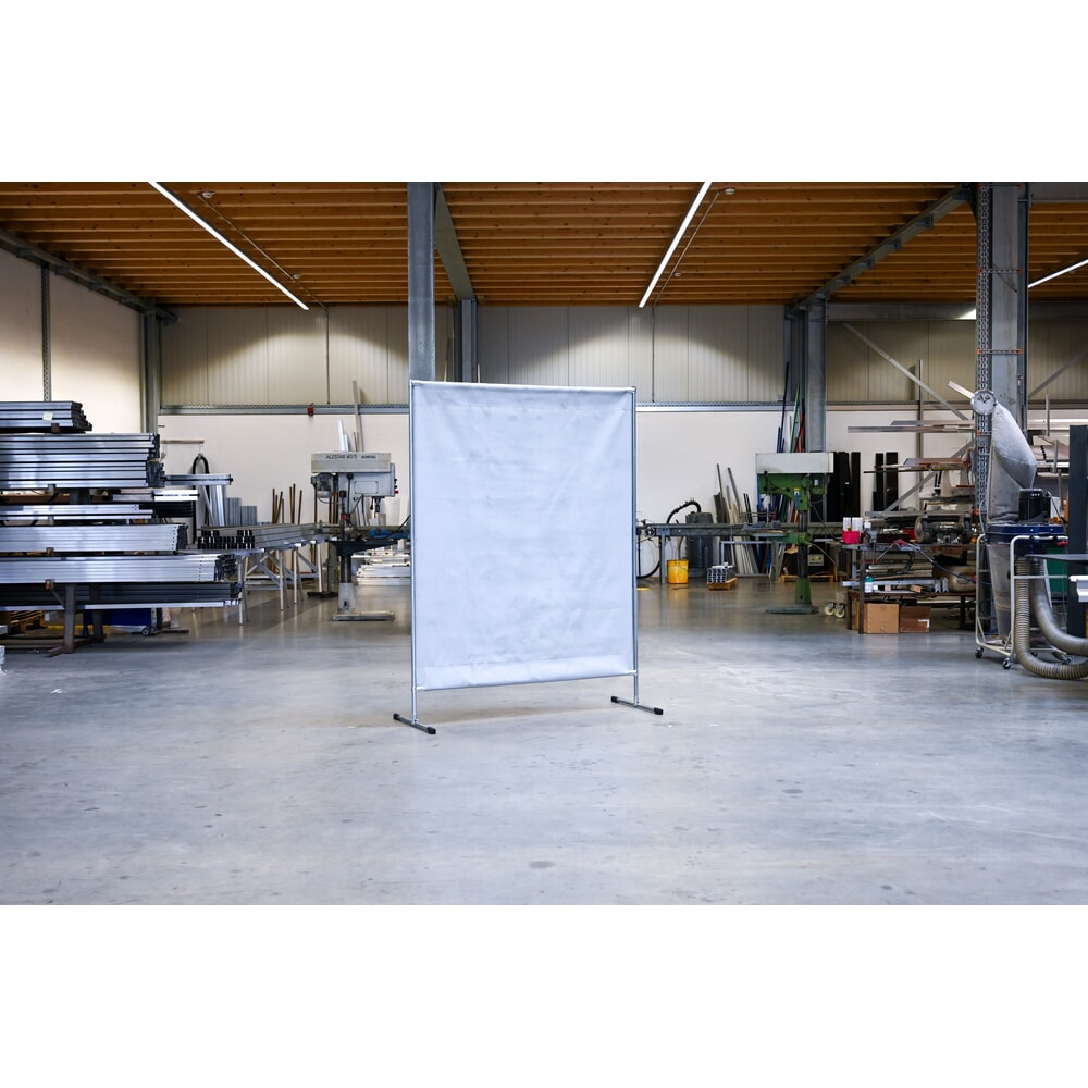 N° de l'image du produit 4 : Écran de protection pour soudeur, housse de protection thermique / contre les éclaboussures conforme DIN EN 13501-1, lxH 1 400 x 2 000 mm, gris/argent