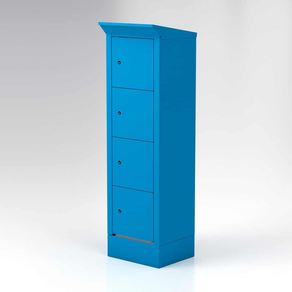Illustration du produit: Thur Metall Armoire de charge pour batteries, Outdoor IP 44, H x l x P 2 000 mm x 600 mm x 500 mm, serrure KEY, bleu clair