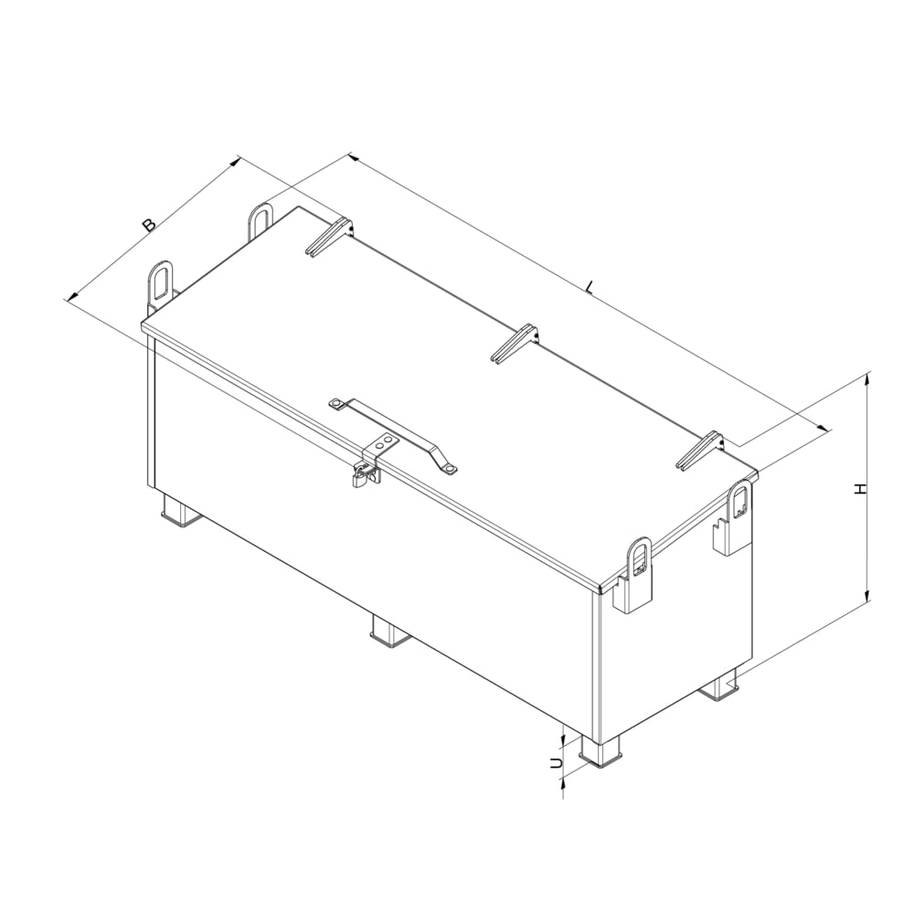 N° de l'image du produit 3 : Caisse à outils Eichinger®, acier, 300 kg, 300 litres, orangé pur