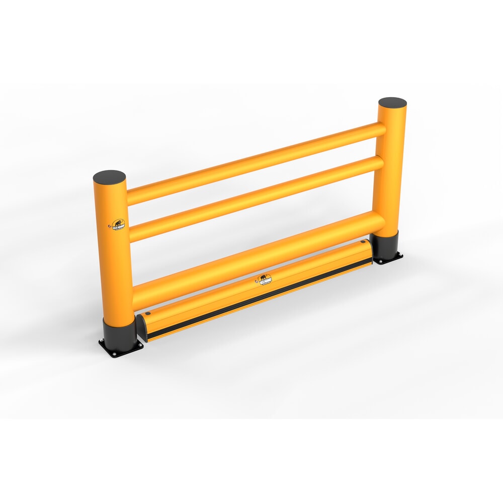 Product afbeelding: A.M.P.E.R.E. Aanrijbeveiligingshekwerk Rack Mammut®, handlijst enkele ligger Extra, lengte 2,00 m