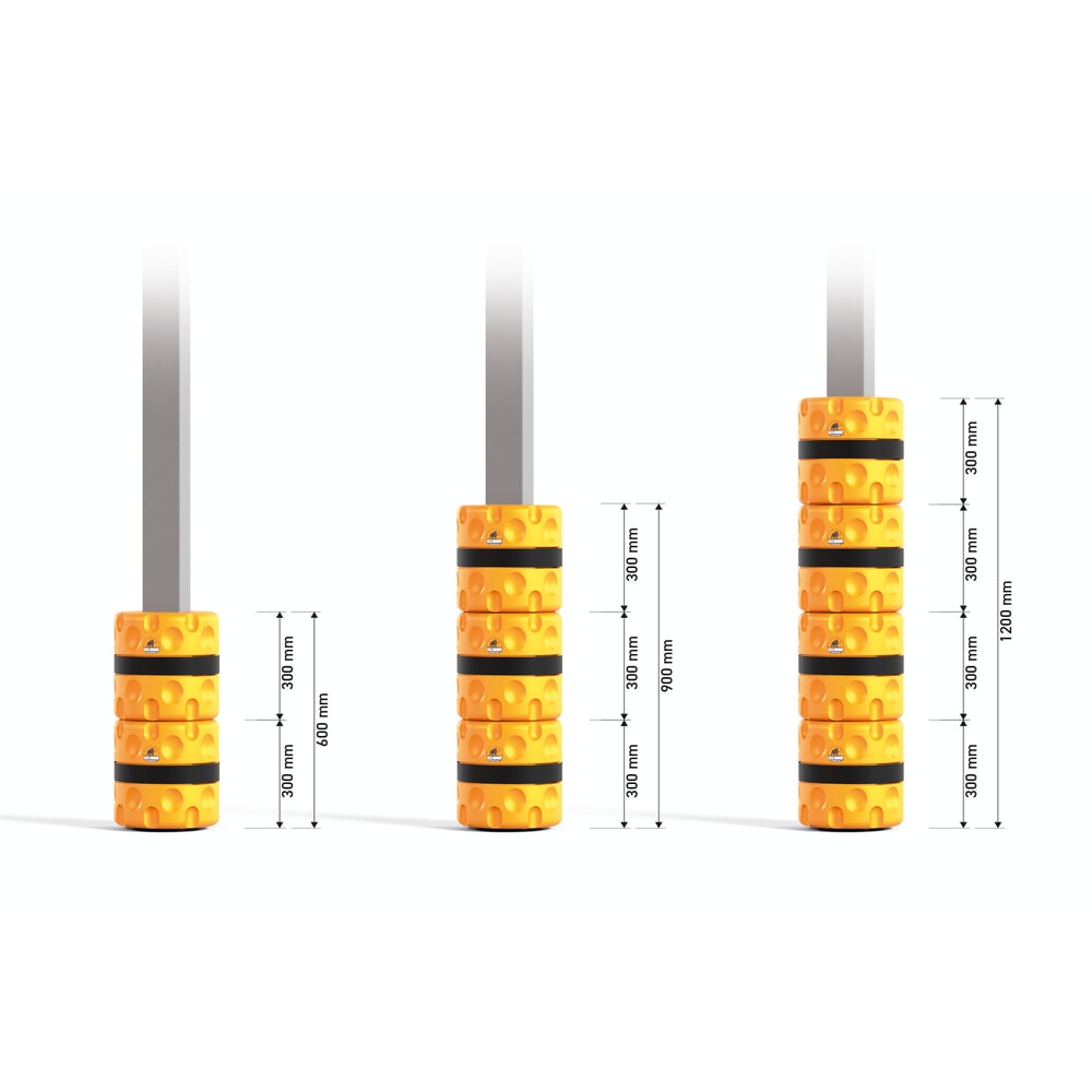 Illustration du produit: A.M.P.E.R.E. Protection de colonnes Universal Rack Mammut® Smart, pour colonnes carrées 100–150 mm, hauteur 300 mm