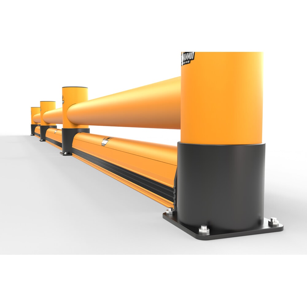 N° de l'image du produit 4 : A.M.P.E.R.E. Barrière de déflecteur Rack Mammut® Extra avec barrière de sol, version simple, longueur 2,00 m