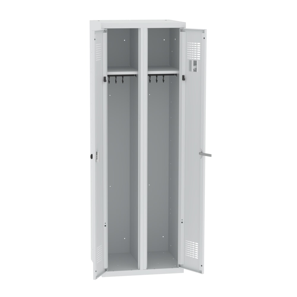 Productafbeelding nr. 5: Steinbock® dubbele locker, 1 compartiment, veiligheidscilinderslot, hxbxd 1.800 x 600 x 500 mm, lichtgrijs/lichtgrijs