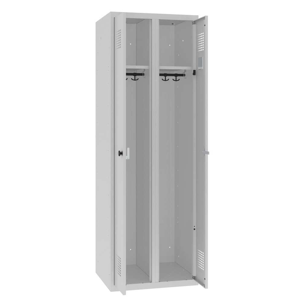 Productafbeelding nr. 6: Steinbock® dubbele locker, 1 compartiment, veiligheidscilinderslot, hxbxd 1.800 x 600 x 500 mm, lichtgrijs/lichtgrijs