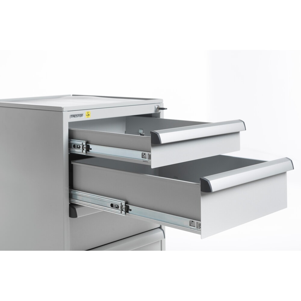 N° de l'image du produit 6 : Bloc-tiroirs TRESTON 45/56-2 standard, ESD, H x l x P 700 x 450 x 520 mm, tiroirs : 2x 100 mm, 2x 150 mm, avec roulettes