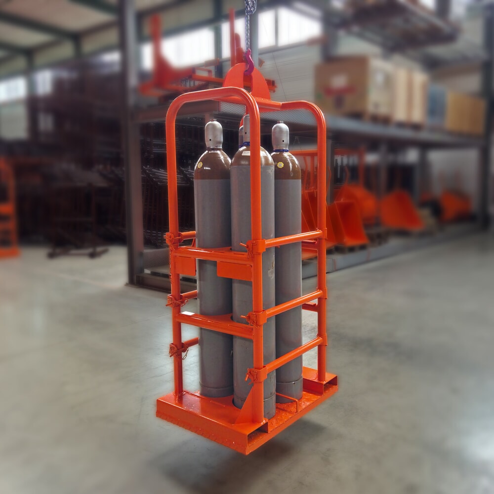 N° de l'image du produit 4 : Panier pour bouteilles de gaz Eichinger®, 4 bouteilles ø 250 mm, orangé pur