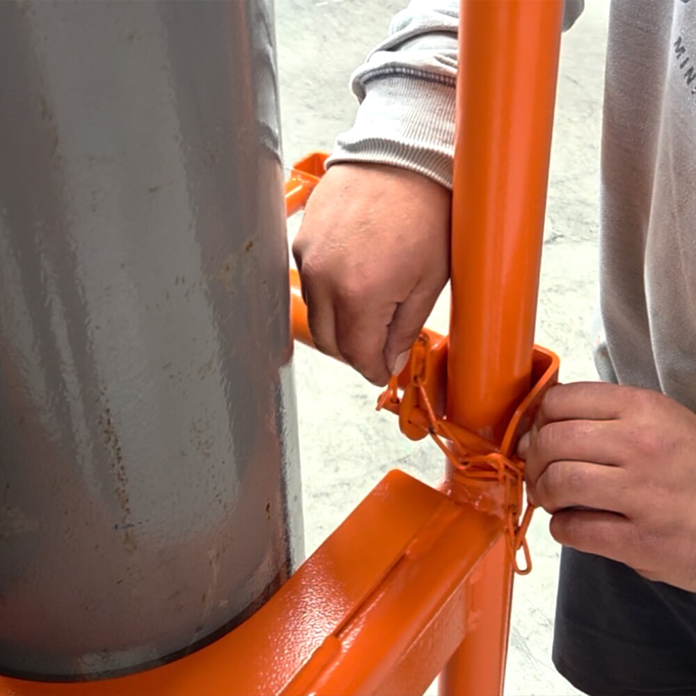 N° de l'image du produit 5 : Panier pour bouteilles de gaz Eichinger®, 4 bouteilles ø 250 mm, orangé pur