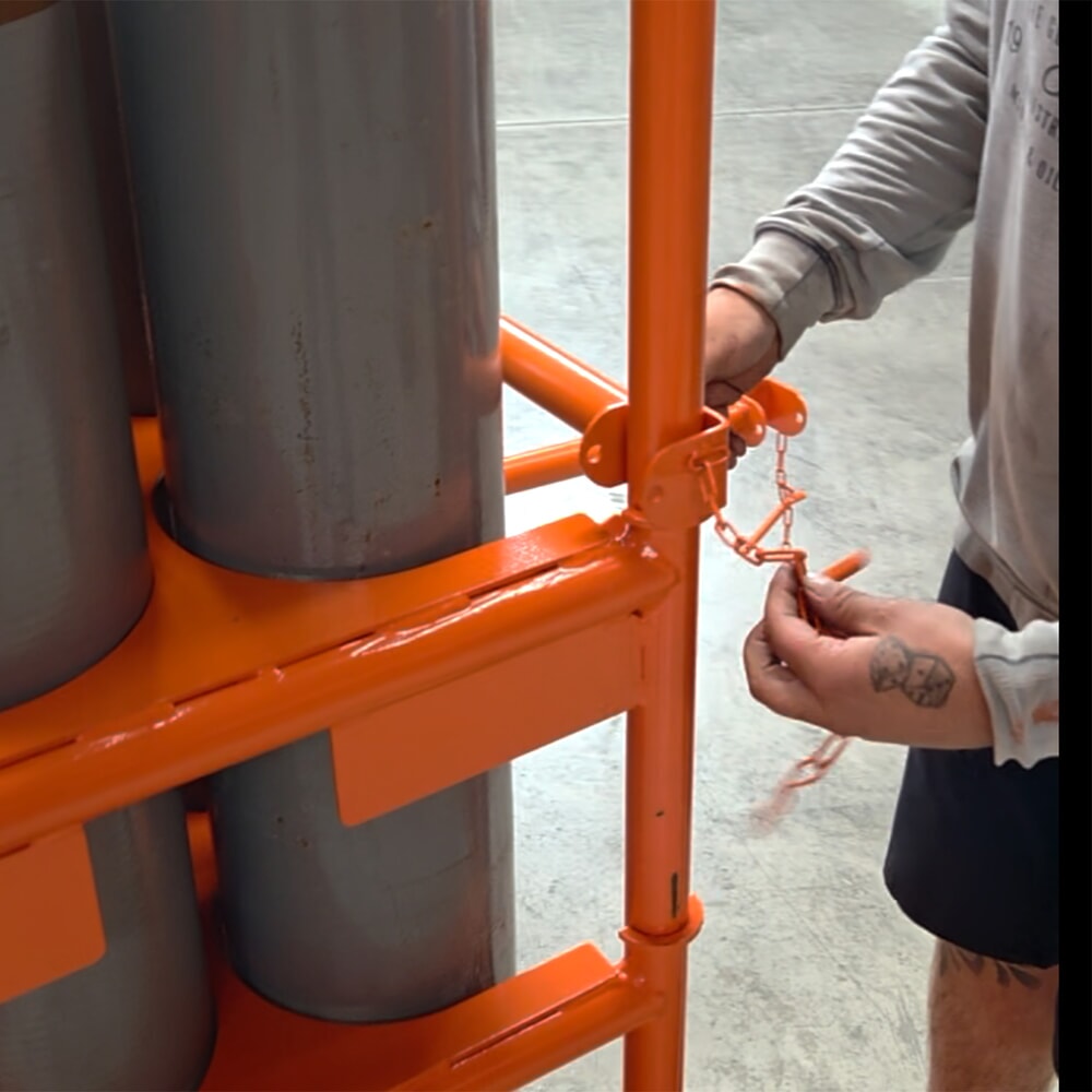 N° de l'image du produit 6 : Panier pour bouteilles de gaz Eichinger®, 4 bouteilles ø 250 mm, orangé pur