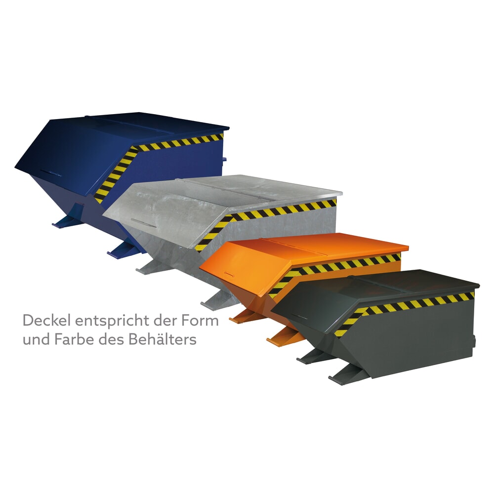 Illustration du produit: Couvercle pour chariot-caisse avec roulettes et entrées de fourche de Eichinger® 300 kg, volume 0,2 m³
