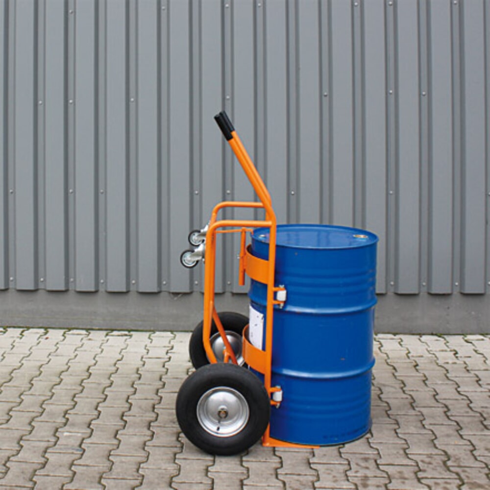 N° de l'image du produit 3 : Eichinger® Diable basculeur de fût à pneus gonflables et 2 roues supplémentaires, gris anthracite
