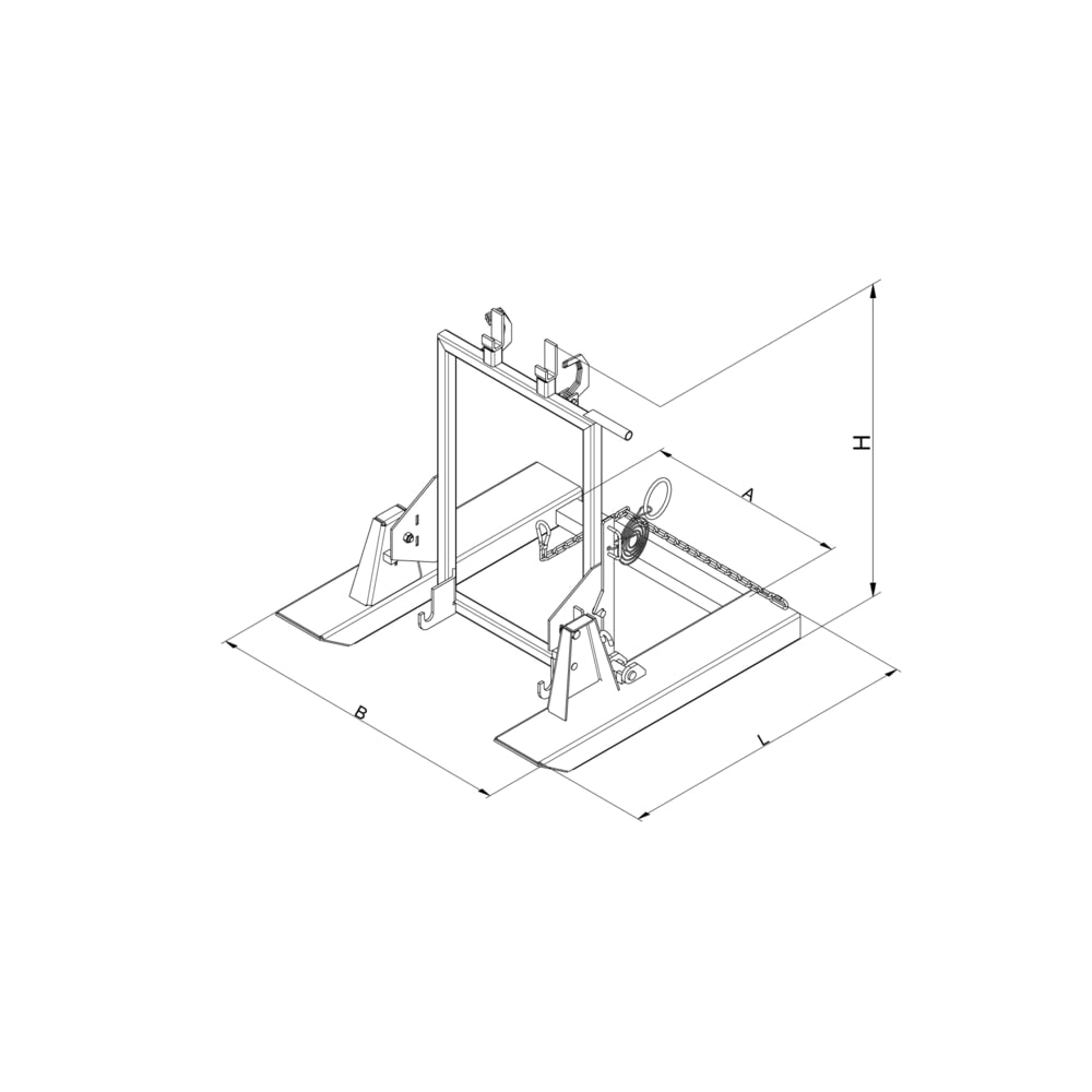 Productafbeelding nr. 6: Afvalbakkieper Eichinger® voor huishoudelijke afvalbakken, 600 kg, afvalbak van 80 of 120 liter zuiver oranje