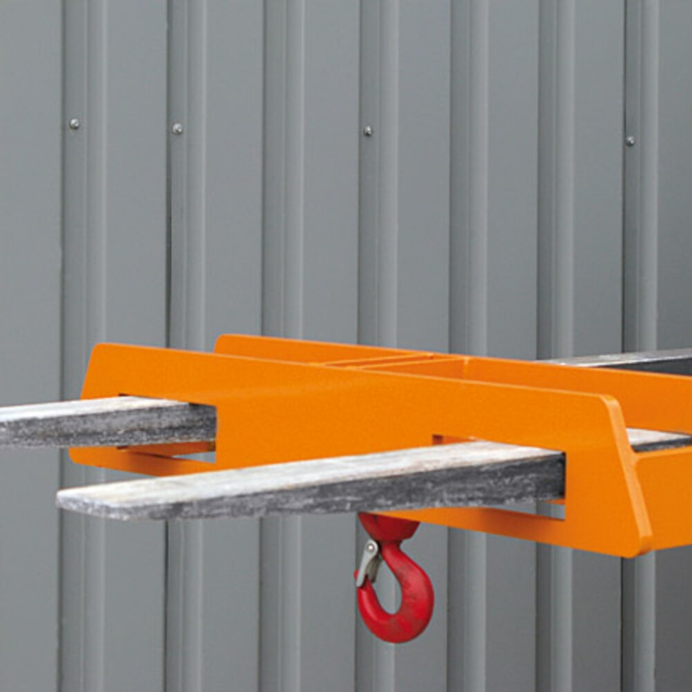Productafbeelding nr. 3: Lasthaak Eichinger® heftruck opzetstuk over twee vorken, 2.500 kg, zuiver oranje
