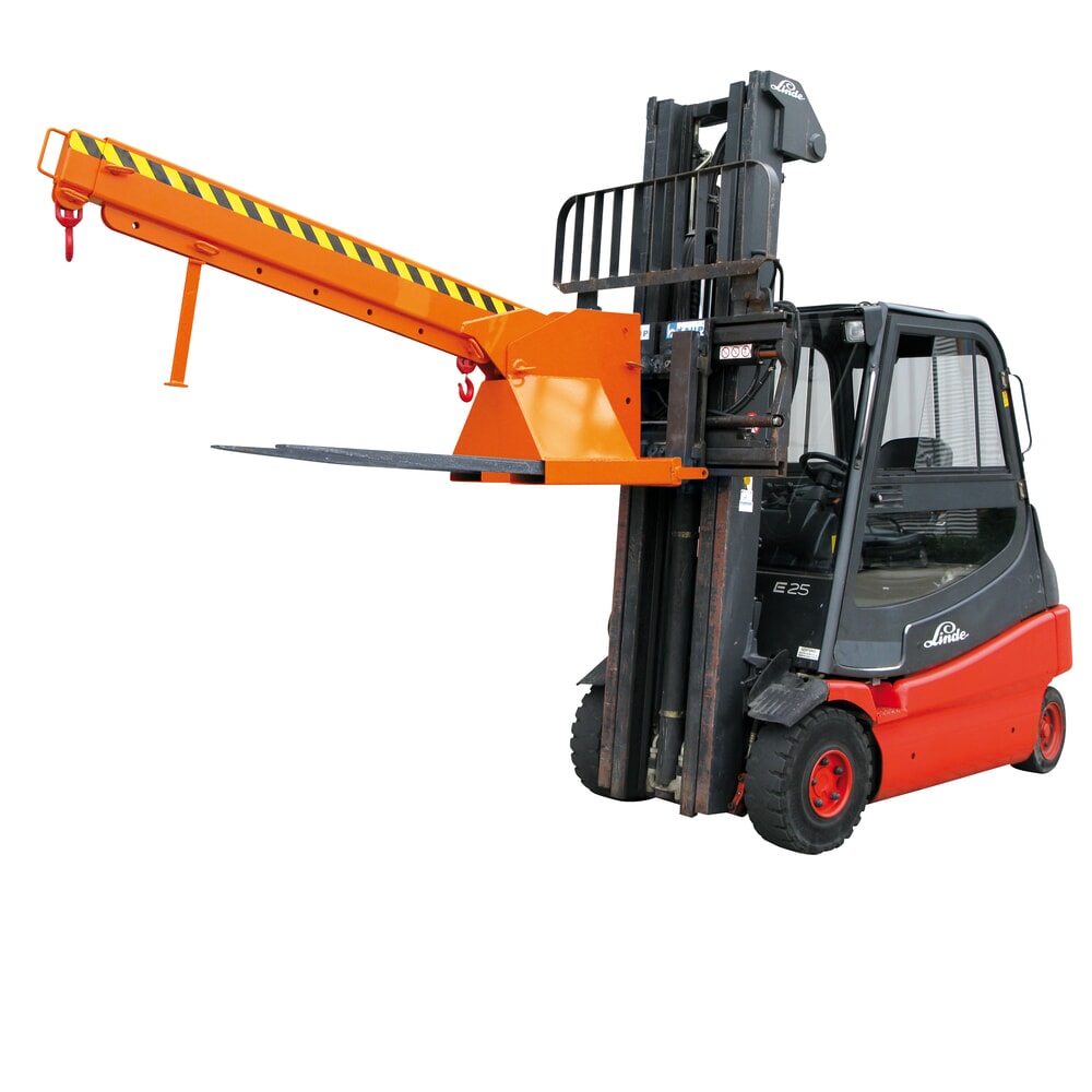 Product afbeelding: Telescopische en in hoogte verstelbare kraanarm Eichinger®, 2.500 kg, zuiver oranje