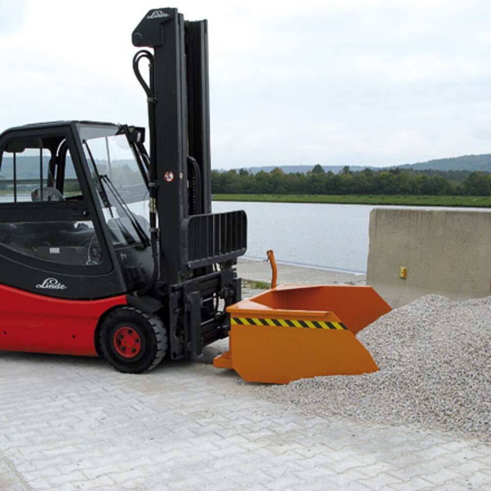 Productafbeelding nr. 4: Schepbak Eichinger® met doorsteek voor heftruck, 1.500 kg, 300 liter zuiver oranje