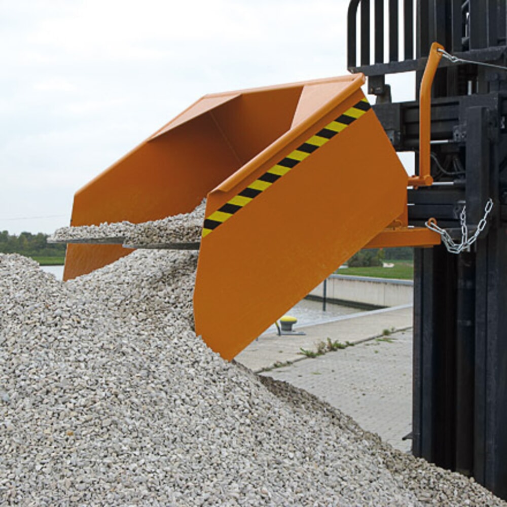 Productafbeelding nr. 5: Schepbak Eichinger® met doorsteek voor heftruck, 1.500 kg, 300 liter zuiver oranje