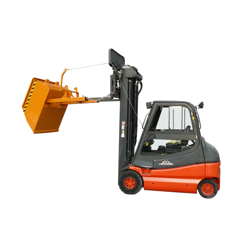 Productafbeelding nr. 6: Schepbak Eichinger® met doorsteek voor heftruck, 1.500 kg, 300 liter zuiver oranje
