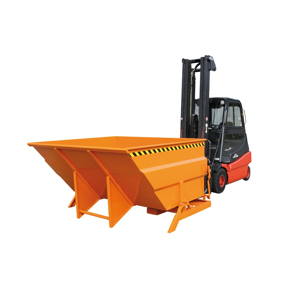 N° de l'image du produit 3 : Eichinger® Benne basculante extra large et massive, 2 500 kg, 4 000 litres, bleu gentiane