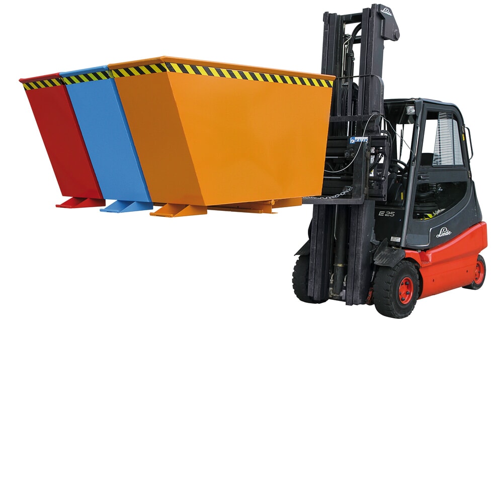 Productafbeelding nr. 2: Sorteersysteem kiepbak Eichinger® 2in1 of "3in1", 2x900 liter, zuiver oranje