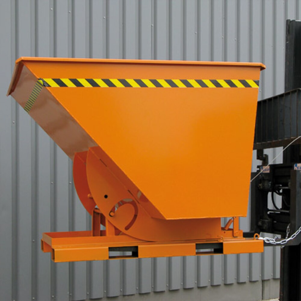 Productafbeelding nr. 4: Eichinger® zware last kiepcontainer in hoge uitvoering, haaks op en in de rijrichting kantelbaar, 1.500 kg, 1.250 liter, reinoranje