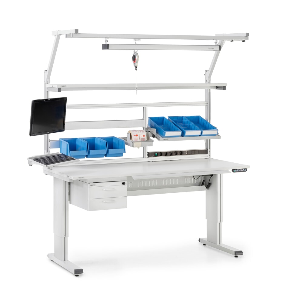 N° de l'image du produit 4 : Table de travail TRESTON, type WB, réglable en hauteur, électrique, L x P 1 800 x 800 mm