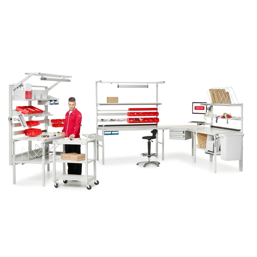 N° de l'image du produit 3 : Bras pivotant pour écran plat pour table de travail TRESTON de type WB