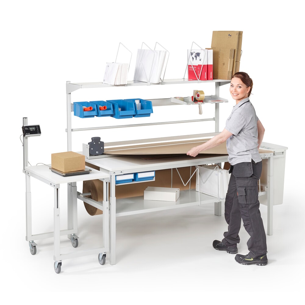 N° de l'image du produit 4 : TRESTON Table d'emballage, type TPB, réglage manuel de la hauteur 650 - 900 mm