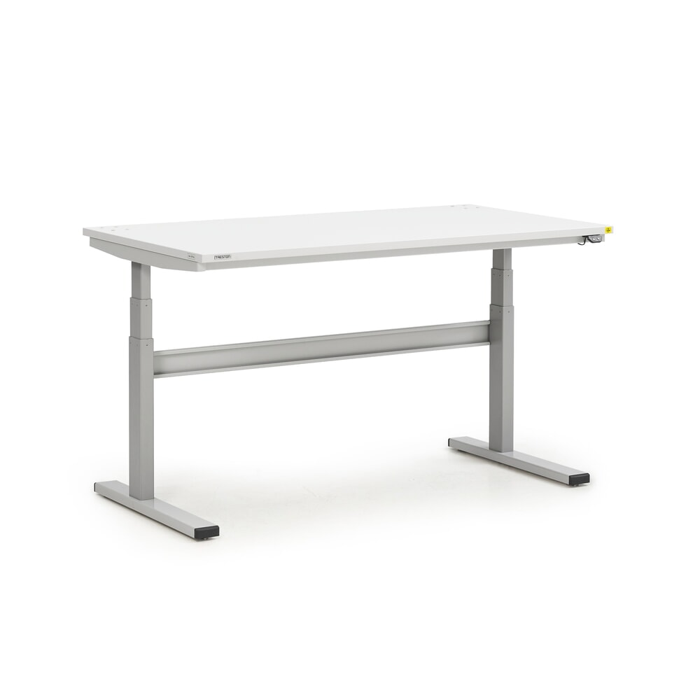 Illustration du produit: Table de travail TRESTON TED, ESD, réglage électrique de la hauteur, HxlxP 630-1 270 x 1 500 x 800 mm