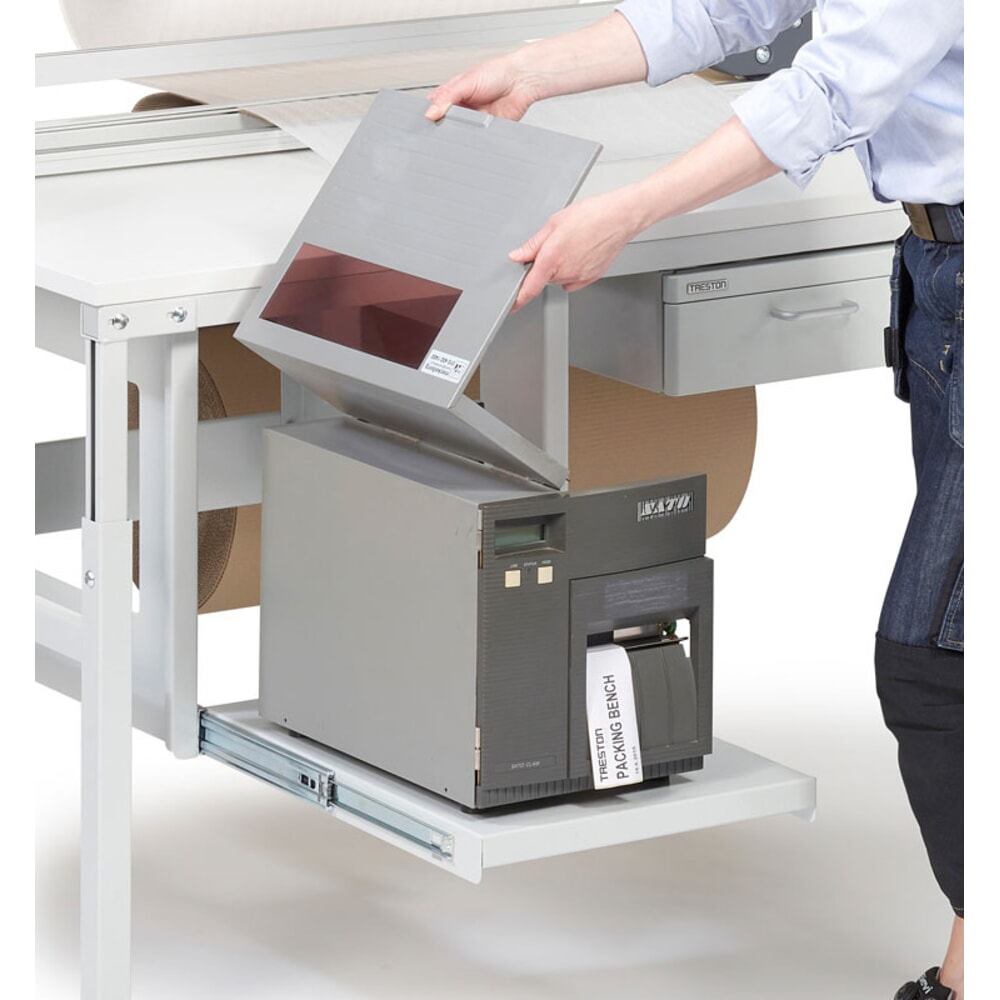 Productafbeelding nr. 3: TRESTON uittrekbare stalen legbord voor printer, hxbxd 506 x 500 x 535 mm