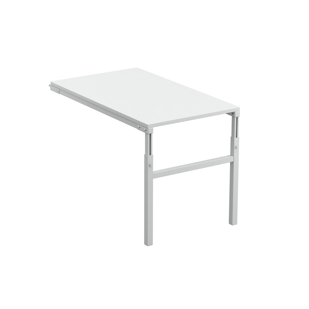 N° de l'image du produit 1 : Table d’angle d’appoint pour système de poste de travail, réglable en hauteur, capacité de charge 150 kg, l x P 1 000 x 500 mm