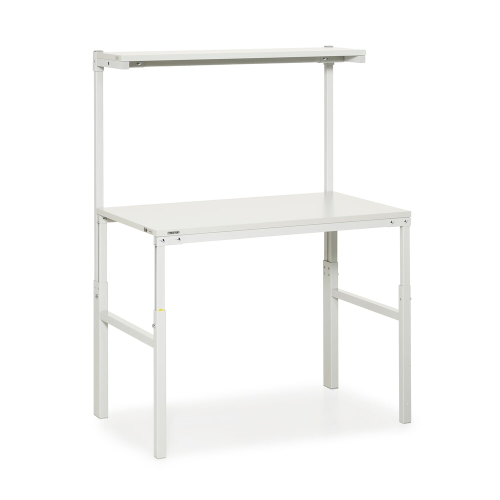 Illustration du produit: Table de travail TRESTON TPH avec étagère, ESD, réglable en hauteur manuellement, lxP 1 200 x 700 mm