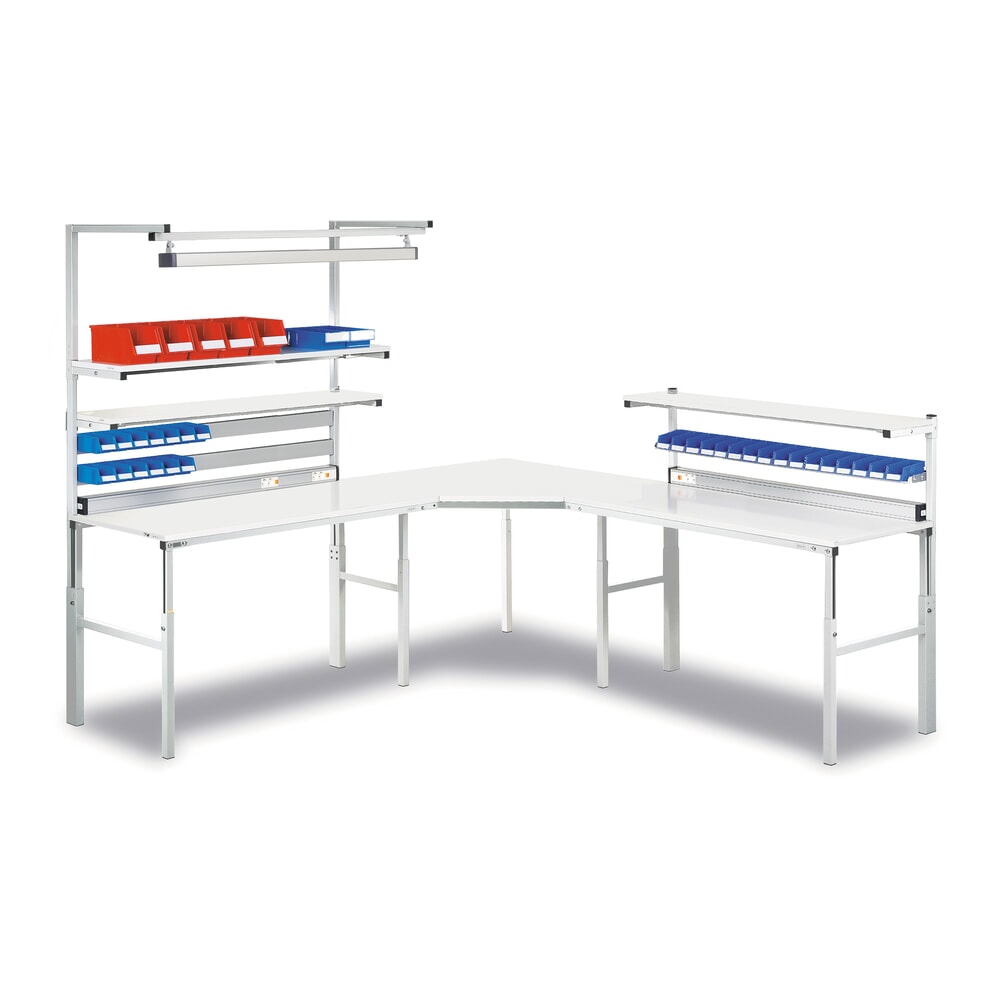 N° de l'image du produit 5 : Baguette d'accrochage pour table de travail avec étagère, largeur 1 800 mm