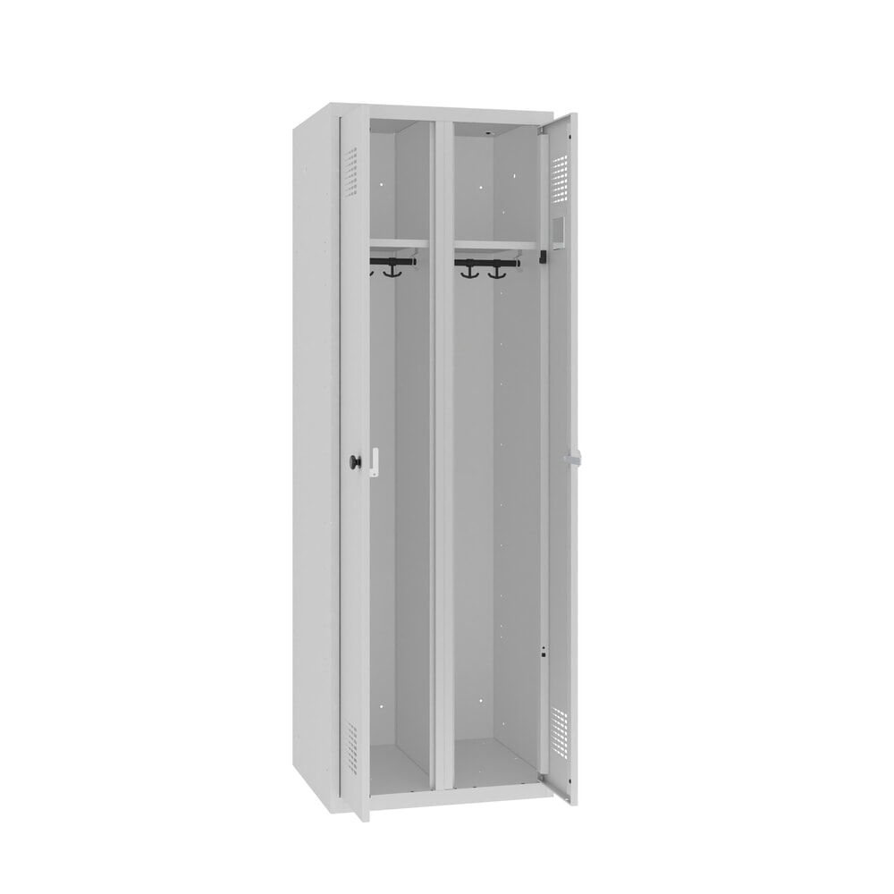 Productafbeelding nr. 1: Steinbock® dubbele locker, 1 compartiment, veiligheidscilinderslot, hxbxd 1.800 x 600 x 500 mm, lichtgrijs/lichtgrijs