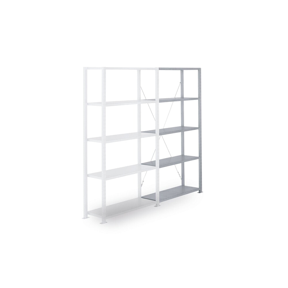 Product afbeelding: ManOrga Legbordrek, AF, met staalpanelen als legborden, vaklast 340 kg, verzinkt, H x B x D 3.000 x 1.000 x 500 mm